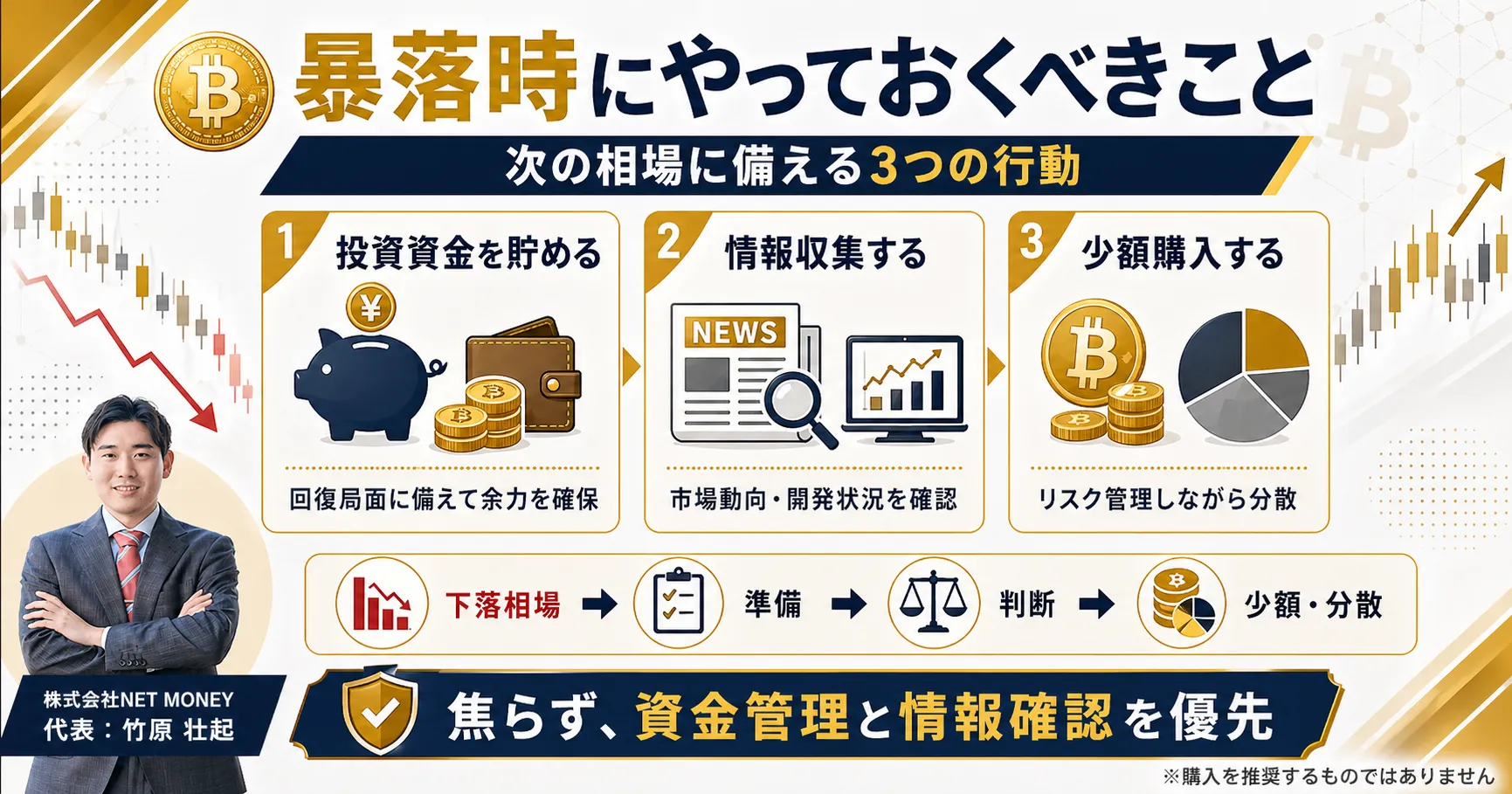 ビットコインや仮想通貨が暴落しているときにやっておくべきこと