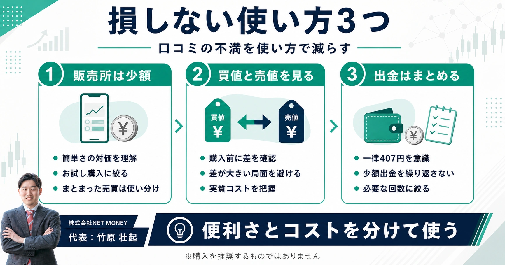 評判を踏まえた、コインチェック(Coincheck)で損しない使い方3つ