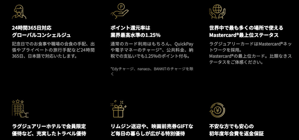 「Mastercard Black Card」は、ポイント還元率が高く多機能なカード