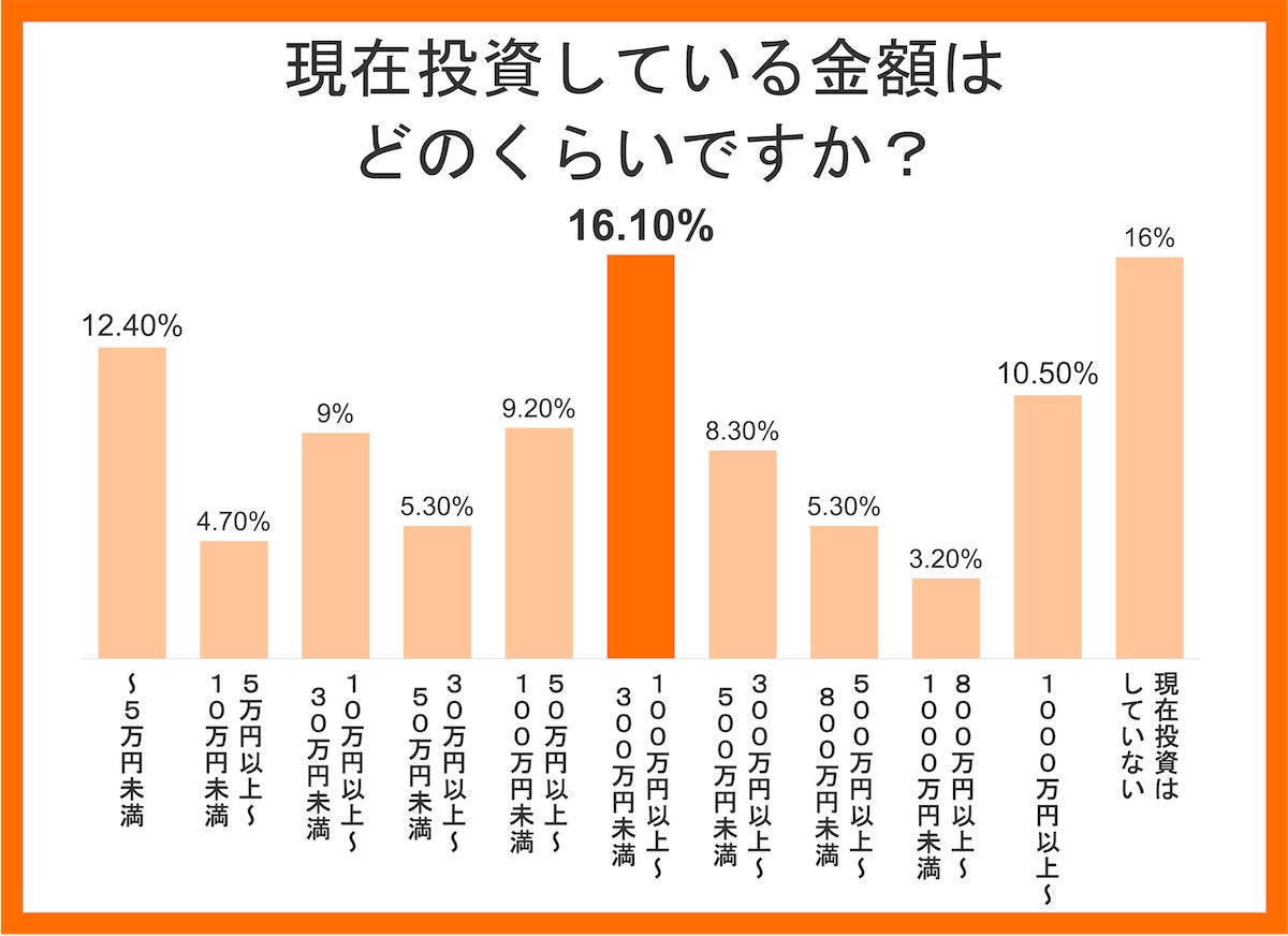 現在投資している金額はどのくらいですか？