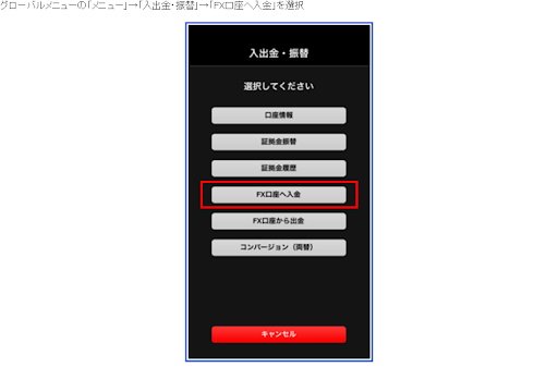 楽天FX口座へのリアルタイム入金(iSPEED FX)