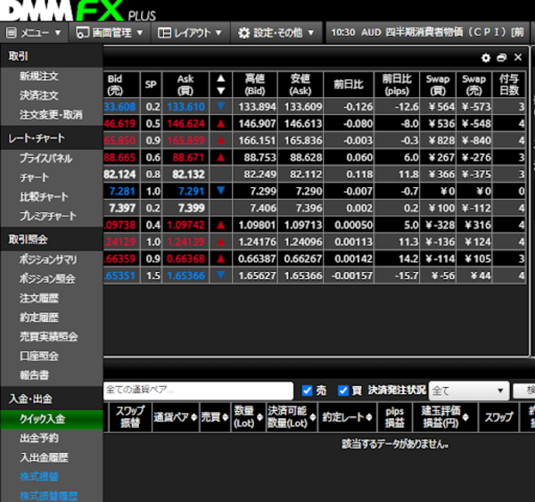 「DMMFX PLUS」でクイック入金