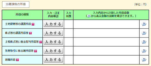 国税庁「確定申告書等作成コーナー」