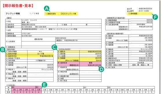 開示報告書の見本
