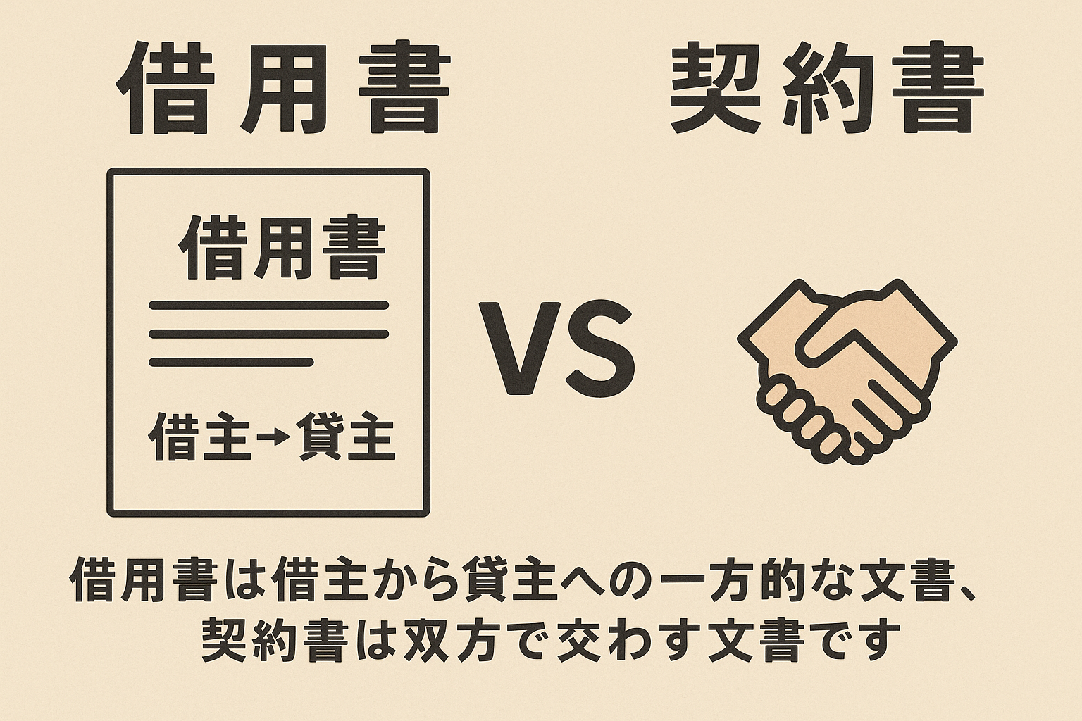 借用書と金銭消費貸借契約書の違い