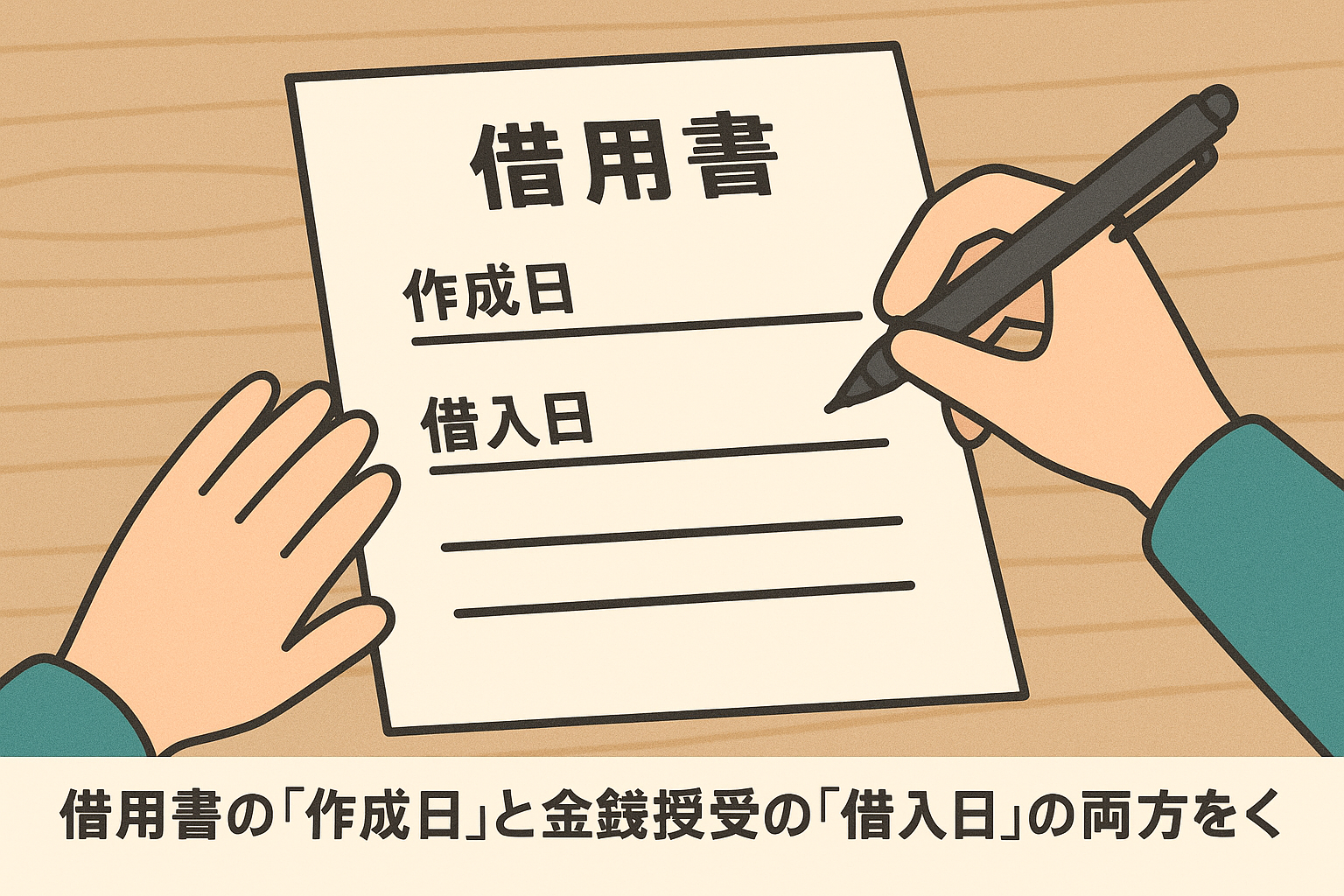 借用書テンプレート画像