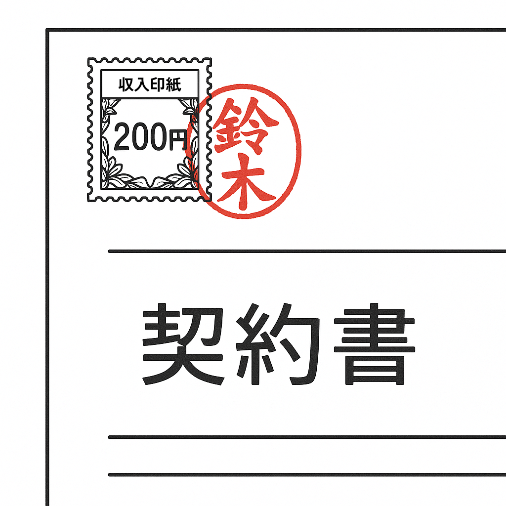 収入印紙の貼付例