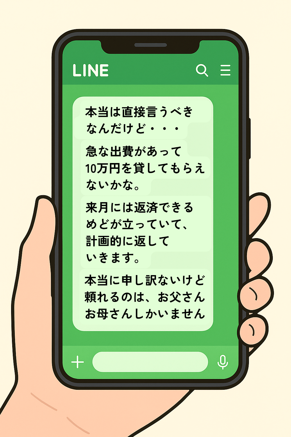 LINEでの依頼例