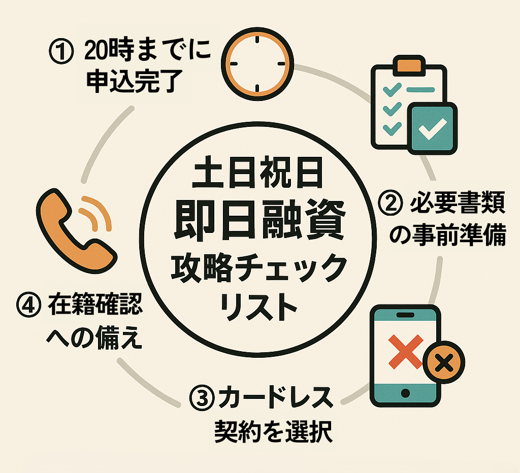 土日祝日の即日融資のチェックリスト