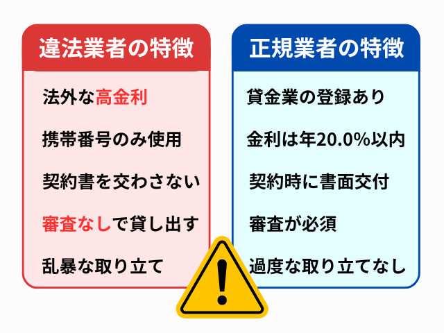 違法業者と正規業者の違い