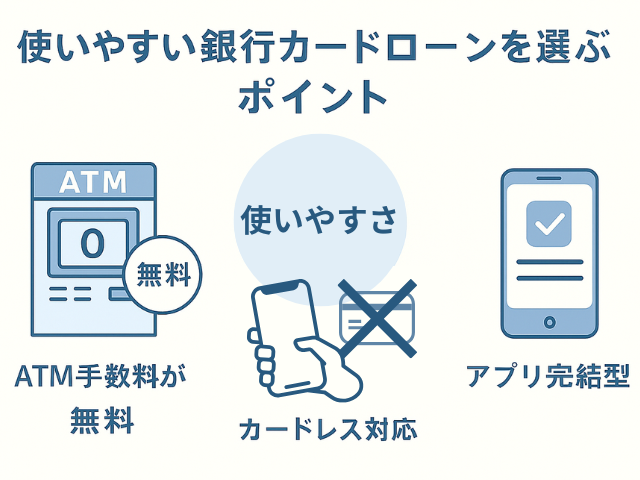 使いやすい銀行カードローンを選ぶポイント