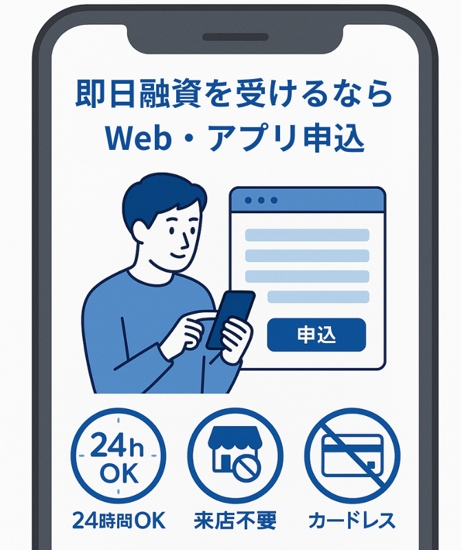 即日融資を受けるならWeb申込