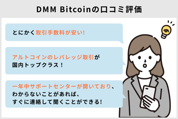 DMM Bitcoinの口コミ評価