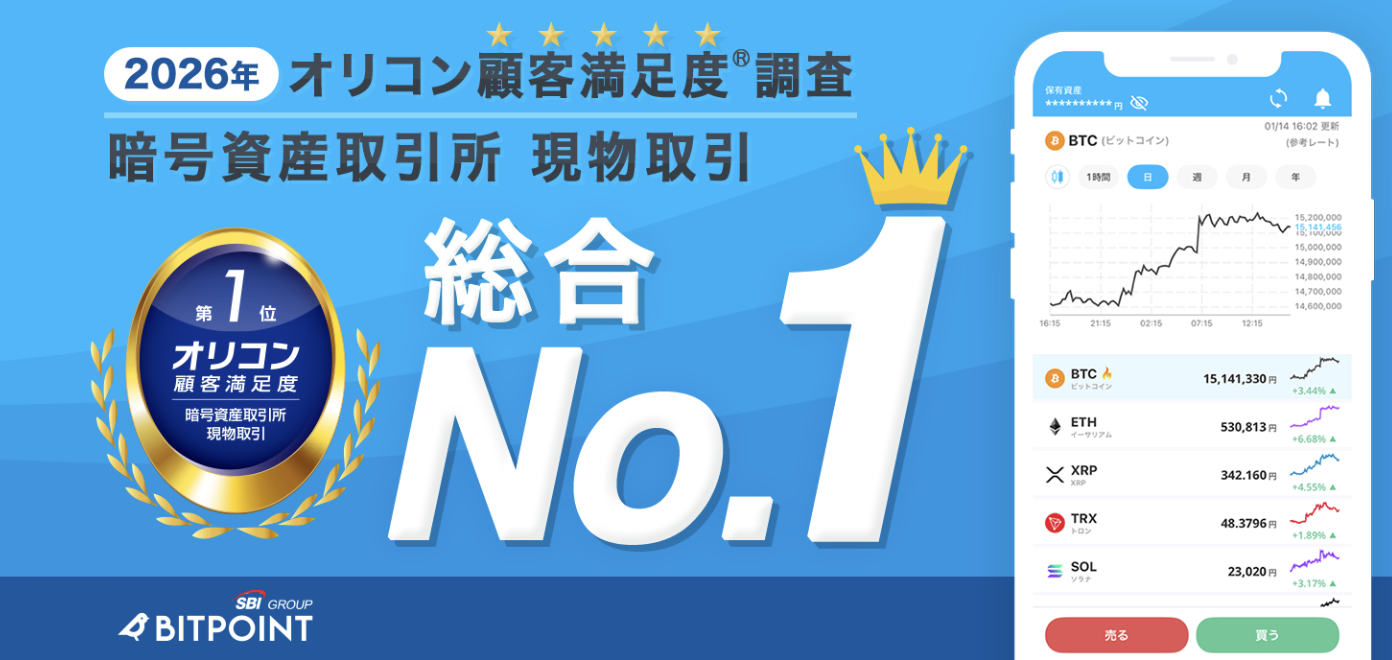 ビットポイント|出来高ランキング3つの暗号資産の部門でNo.1|最短営業日には取引をスタート