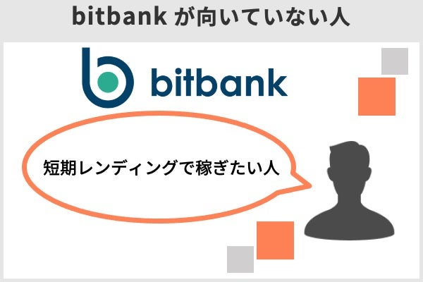 bitbankが向いていない人は、短期レンディングで稼ぎたい人