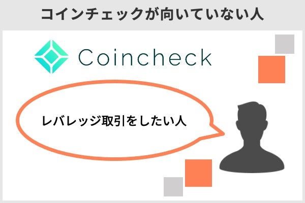 Coincheckが向いていない人は、レバレッジ取引をしたい人