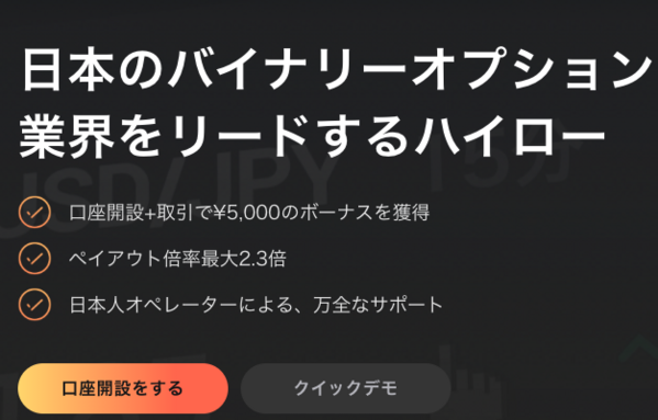 バイナリーオプションの海外業者(ハイローオーストラリア)