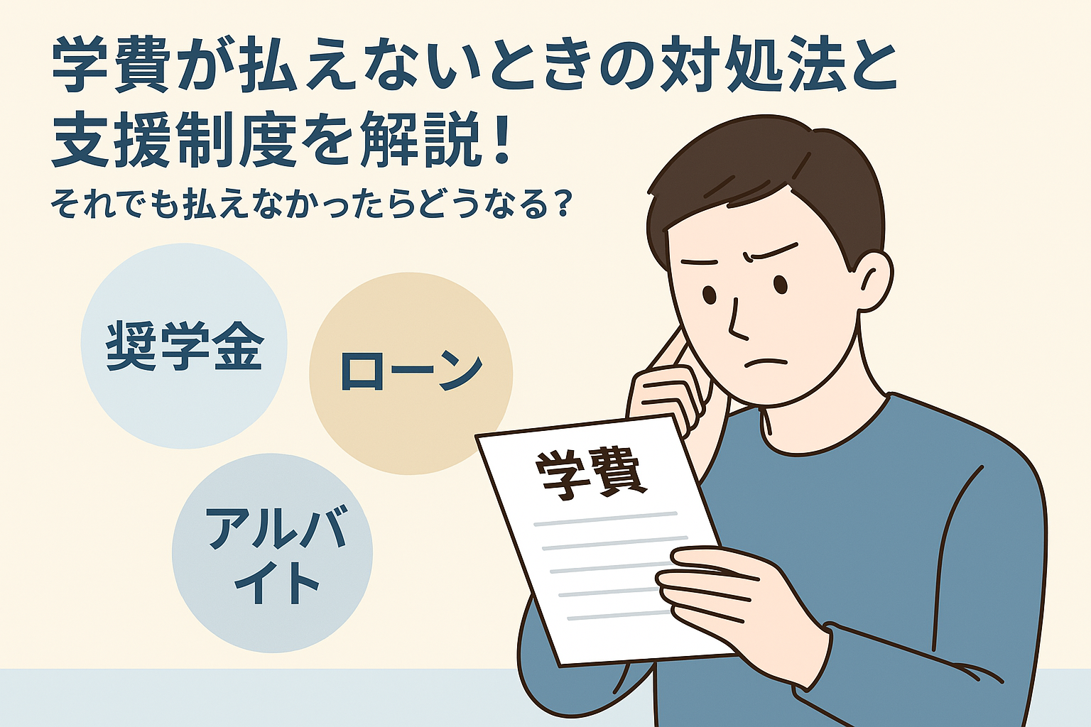 学費が払えないときの対処法と支援制度を解説!それでも払えなかったらどうなる?