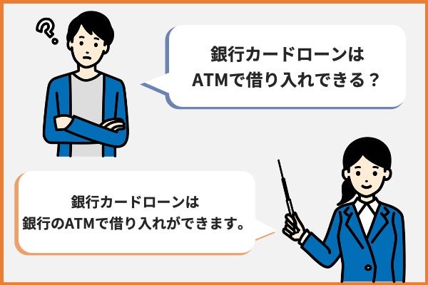 銀行のATMで借り入れできる