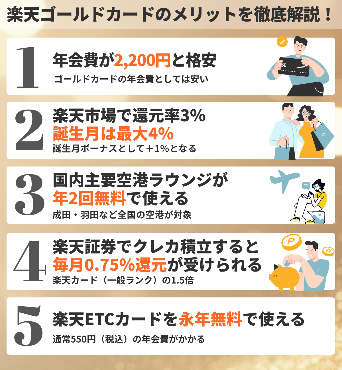 楽天ゴールドカードのメリット