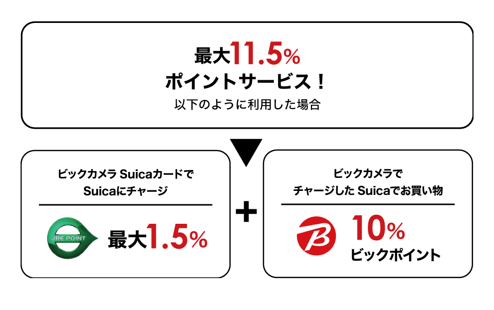 ビックカメラで還元率10％