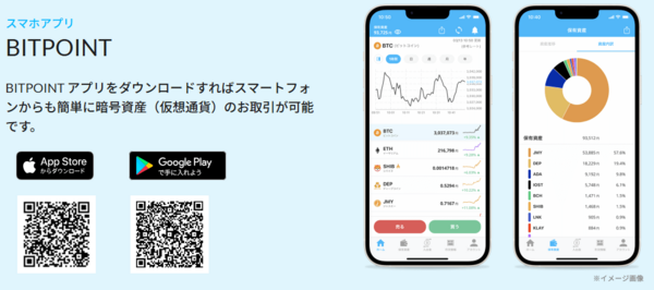 スマホアプリは取引所での取引に対応していない
