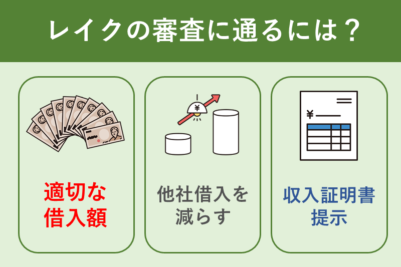 レイクの審査に通るための3つの必須対策【申込前の準備】