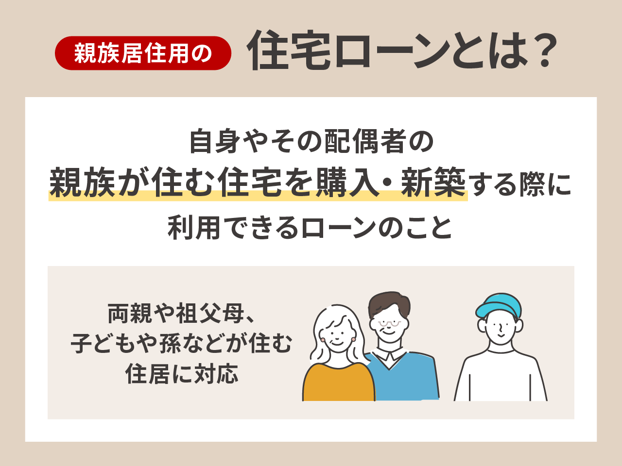親族居住用の住宅ローンとは