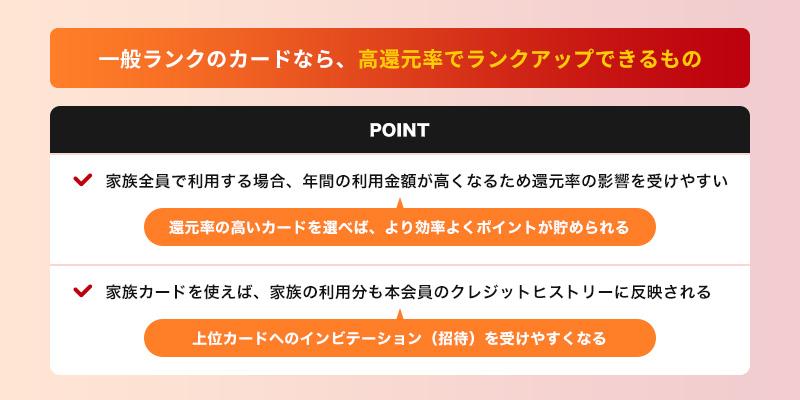 一般ランクのカードなら還元率が高くてランクアップできるものを選ぼう