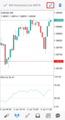 オブジェクトを変更(ページ上部に鉛筆マーク)