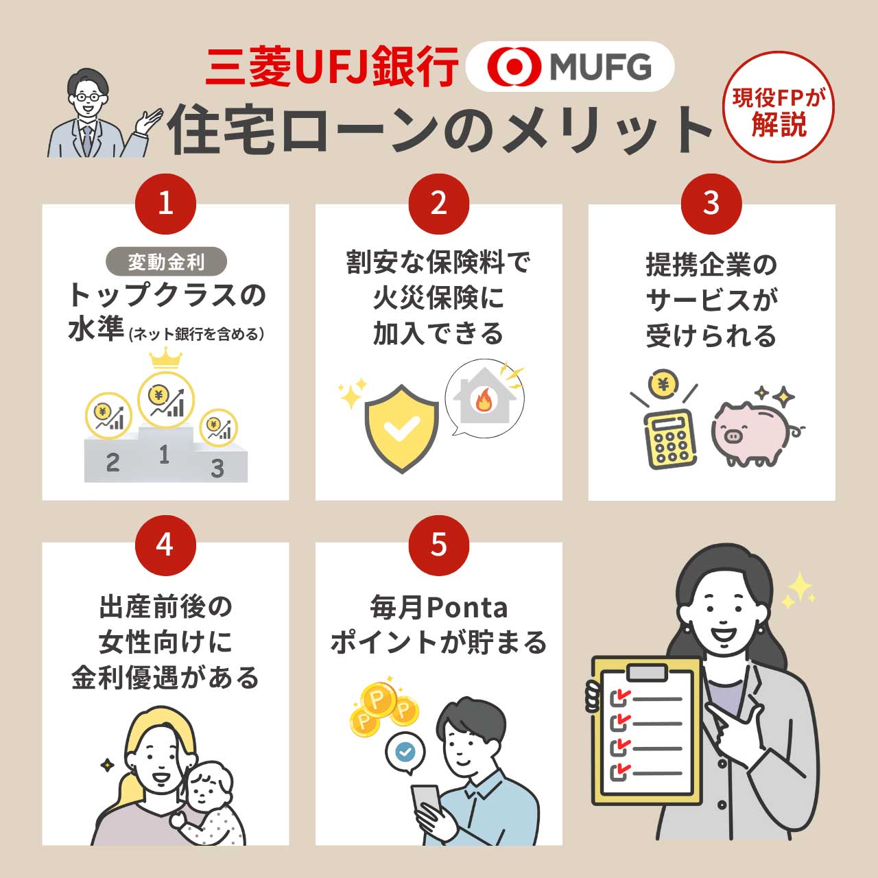 三菱UFJ銀行の住宅ローンのメリット