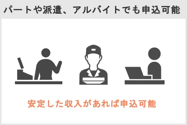 パートやアルバイト、個人事業主でも借入れ可能