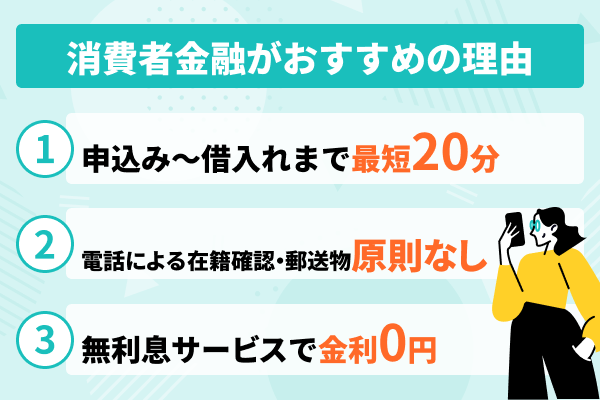 消費者金融がおすすめの理由