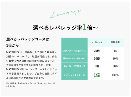 松井FXレバレッジ