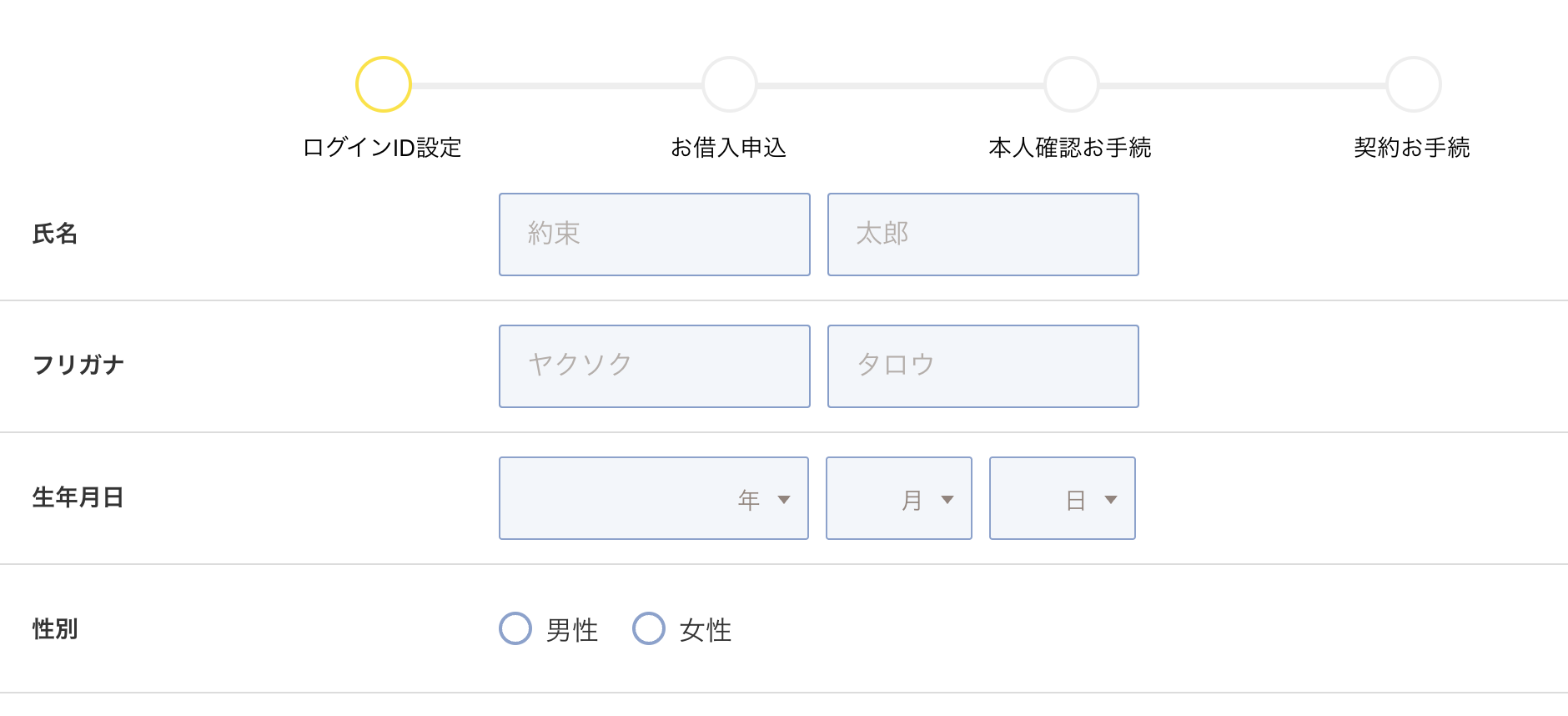 プロミスVisaカードの申込方法|基本情報の入力