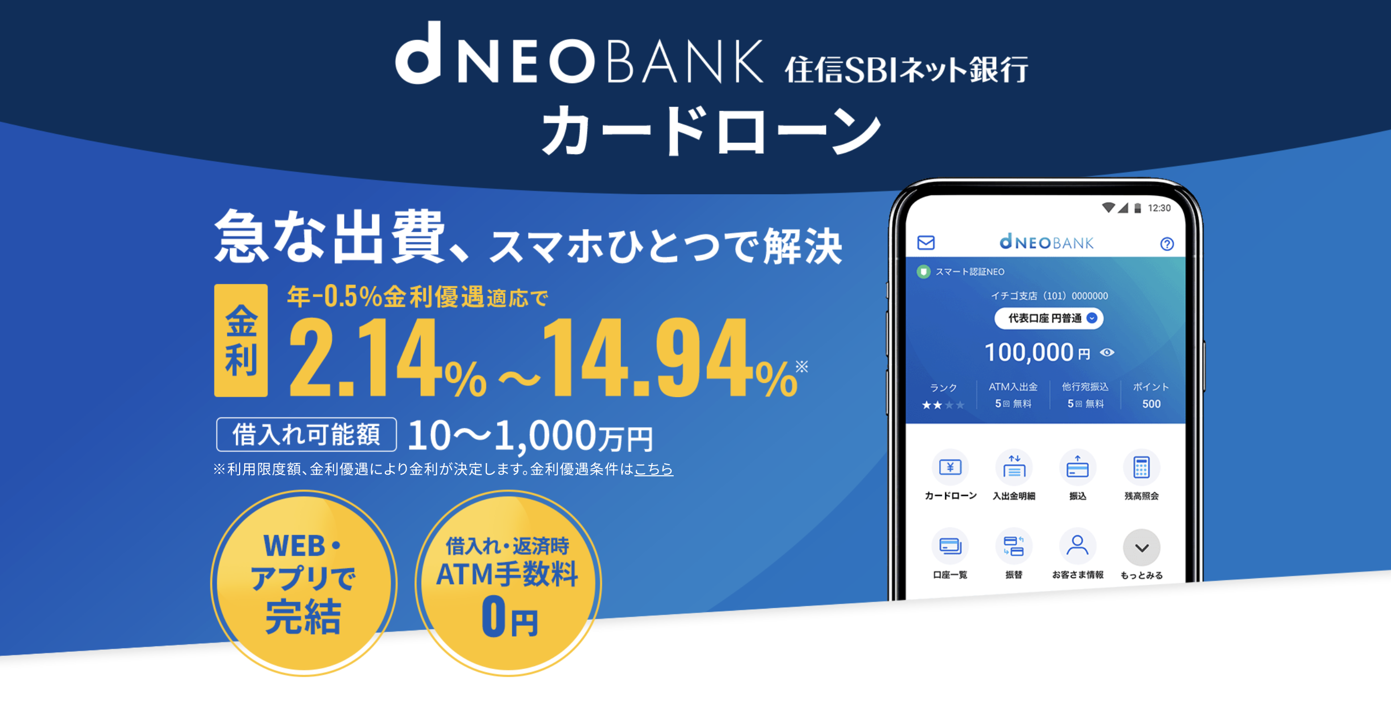 住信SBIネット銀行カードローン