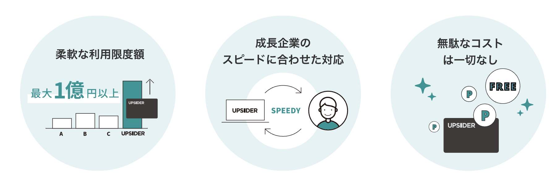UPSIDER公式サイト,限度額が最大1億円以上